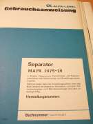 Gebrauchsanweisung (Alfa-Laval Separator MA PX 207S-20)