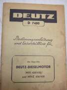 Bedienungsanleitung und Ersatzteilliste Dieselmotor (DEUTZ MIH 428/438 und DEUTZ MIHZ 436/438)