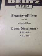 Ersatzteilliste Dieselmotor (DEUTZ A6L 514)