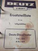 Ersatzteilliste Dieselmotor (DEUTZ F8L/A8L 614)