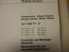 Ersatzteil- und Montageübersicht (MTU 12 V 493 TY 10/30/60/70)