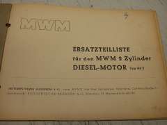 Ersatzteilliste (MWM 418 Z)