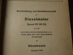 Beschreibung und Betriebsvorschrift (MWM RS 143 SU)