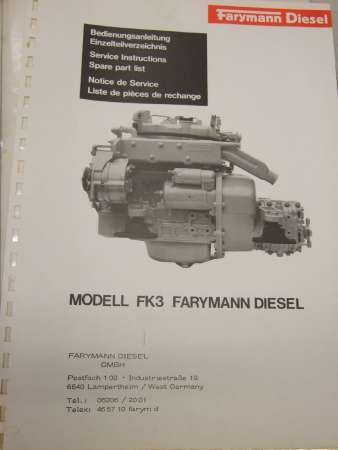 Farymann 43f motor diesel Bedienungsanleitung manual de instrucciones Handbook 2004