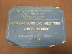 Anleitung zu Bedienung (THOMASSEN-FRICHS MOTOR Typ 2 Fa)
