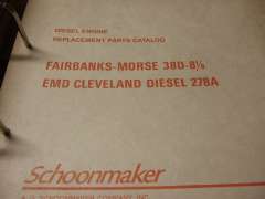 Ersatzteilkatalog (FAIRBANKS-MORSE 38D-8 1/8, EMD CLEVELAND DIESEL 278A)