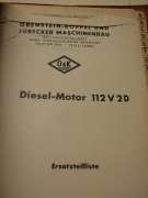 Ersatzteilliste (O &amp; K Diesel-Motor 112V2D)